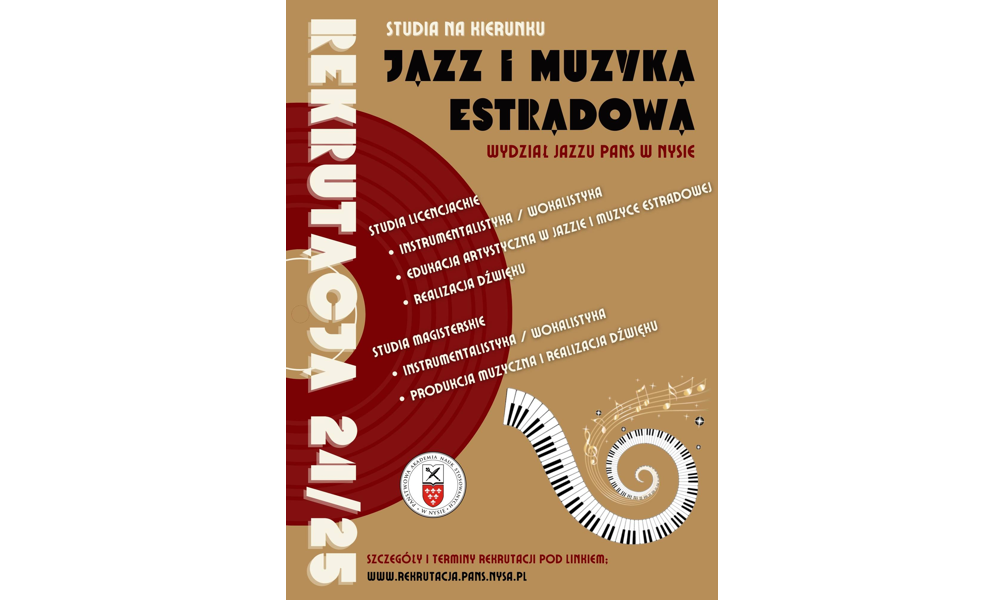 Dołącz do grona utalentowanych artystów i studiuj Jazz i Muzykę Estradową!
