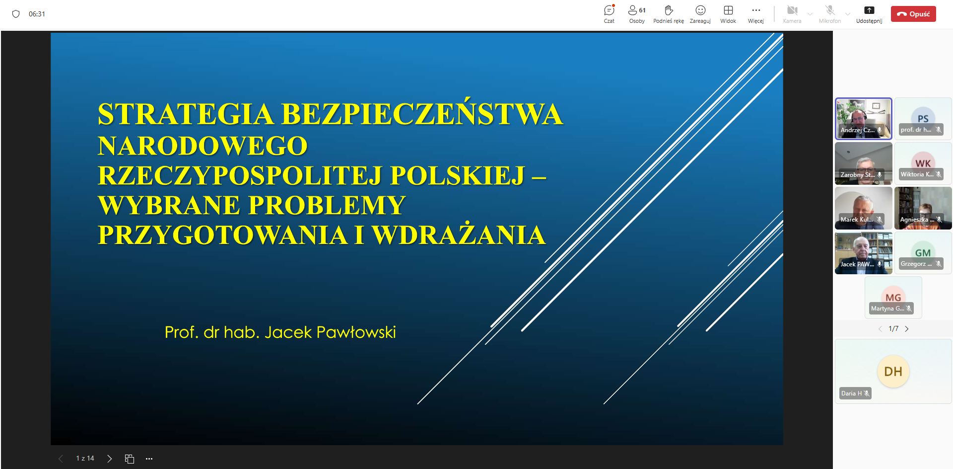 Strategia Bezpieczeństwa Narodowego Rzeczypospolitej Polskiej – wybrane problemy przygotowania i wdrażania