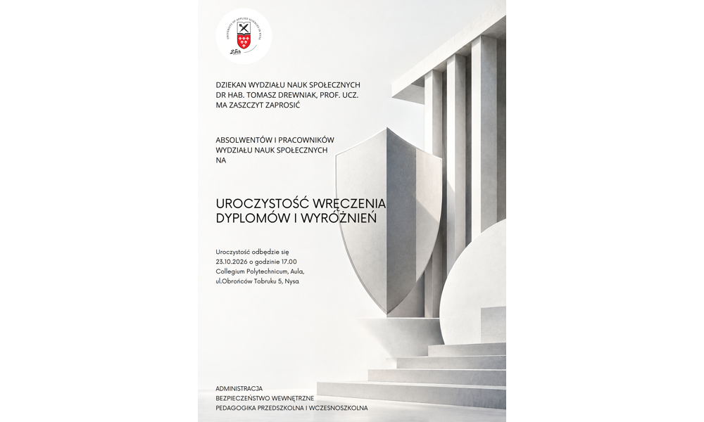 Uroczystość wręczenia dyplomów i wyróżnień na Wydziale Nauk Społecznych PANS w Nysie